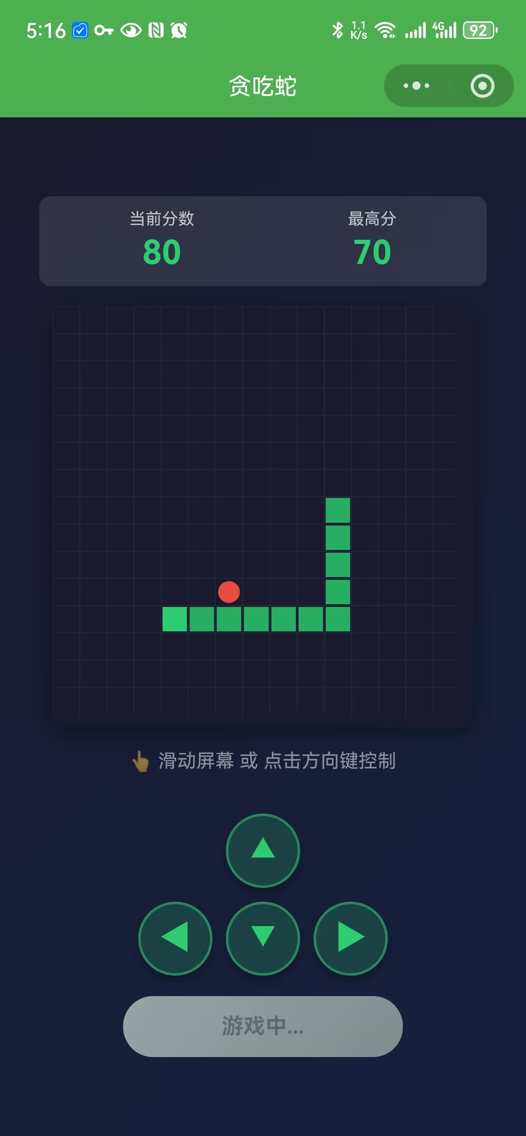 Snake Game Result