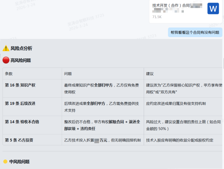 Contract review case